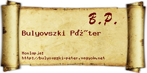 Bulyovszki Péter névjegykártya